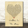 Westlife Written In The Stars Vintage Heart Quote Song Lyric Print