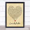 Landslide Fleetwood Mac Vintage Heart Quote Song Lyric Print