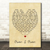 Over & Over Fleetwood Mac Vintage Heart Quote Song Lyric Print