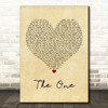 Backstreet Boys The One Vintage Heart Song Lyric Print