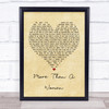 Bee Gees More Than A Woman Vintage Heart Song Lyric Print