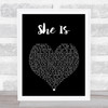 Ne-Yo She Is Black Heart Song Lyric Print