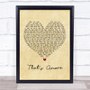 Dean Martin That's Amore Vintage Heart Song Lyric Print
