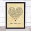 Joni Mitchell Both Sides Now Vintage Heart Song Lyric Print