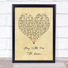 Judie Tzuke Stay With Me Till Dawn Vintage Heart Song Lyric Print