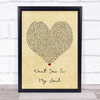 Lovebirds Want You In My Soul Vintage Heart Song Lyric Print