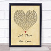 Oasis Let There Be Love Vintage Heart Song Lyric Print