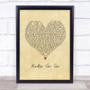 Queen Radio Ga Ga Vintage Heart Song Lyric Print