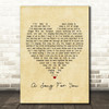 The Carpenters A Song For You Vintage Heart Song Lyric Print