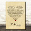 The Civil Wars Falling Vintage Heart Song Lyric Print