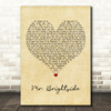 The Killers Mr Brightside Vintage Heart Song Lyric Print