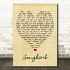 Songbird Fleetwood Mac Vintage Heart Quote Song Lyric Print