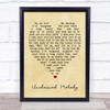 Unchained Melody The Righteous Brothers Vintage Heart Quote Song Lyric Print