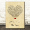 Adele Set Fire To The Rain Vintage Heart Song Lyric Print