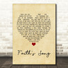 Amy Wadge Faith's Song Vintage Heart Song Lyric Print