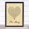 Brandi Carlile The Story Vintage Heart Song Lyric Print