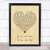 Brooks & Dunn If You See Him, If You See Her Vintage Heart Song Lyric Print