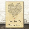Celine Dion Pour Que Tu M'aimes Encore Vintage Heart Song Lyric Print