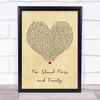 Dermot Kennedy For Island Fires and Family Vintage Heart Song Lyric Print