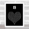One Direction 18 Black Heart Song Lyric Print