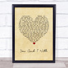 Eddie Rabbitt & Crystal Gayle You And I With Vintage Heart Song Lyric Print