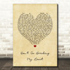 Elton John Don't Go Breaking My Heart Vintage Heart Song Lyric Print