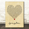 Eric Church Springsteen Vintage Heart Song Lyric Print