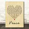 Michael McDonald Peace Vintage Heart Song Lyric Print