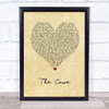 Mumford & Sons The Cave Vintage Heart Song Lyric Print