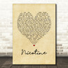 Panic! At The Disco Nicotine Vintage Heart Song Lyric Print