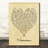 Woman John Lennon Vintage Heart Quote Song Lyric Print