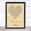 S Club 7 Two In A Million Vintage Heart Song Lyric Print