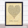 Stereophonics Indian Summer Vintage Heart Song Lyric Quote Print