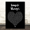 Paolo Nutini Simple Things Black Heart Song Lyric Print
