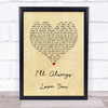 Taylor Dayne I'll Always Love You Vintage Heart Song Lyric Print