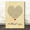 The Beautiful South Prettiest Eyes Vintage Heart Song Lyric Print