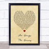 The Stone Roses She Bangs The Drums Vintage Heart Song Lyric Print
