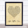 Daughtry Life After You Vintage Heart Song Lyric Quote Print