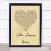 Eric Church Like Jesus Does Vintage Heart Song Lyric Quote Print