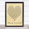 Chasing Pavements Adele Vintage Heart Quote Song Lyric Print