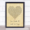 Eric Church You Make It Look So Easy Vintage Heart Song Lyric Quote Print