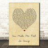 Frank Sinatra You Make Me Feel So Young Vintage Heart Song Lyric Quote Print