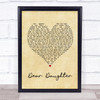 Halestorm Dear Daughter Vintage Heart Song Lyric Quote Print
