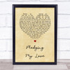 Marvin Gaye & Diana Ross Pledging My Love Vintage Heart Song Lyric Quote Print