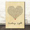 Mumford & Sons Guiding Light Vintage Heart Song Lyric Quote Print