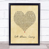 Ocean Colour Scene Get Blown Away Vintage Heart Song Lyric Quote Print