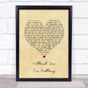 Placebo Without You I'm Nothing Vintage Heart Song Lyric Quote Print
