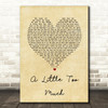 Shawn Mendes A Little Too Much Vintage Heart Song Lyric Quote Print