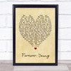 Forever Young Bob Dylan Vintage Heart Quote Song Lyric Print