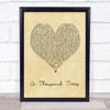 Stereophonics A Thousand Trees Vintage Heart Song Lyric Quote Print